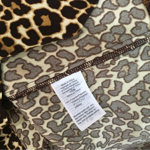 NWT j. Crew dress shift crape leopard Animal Printed long sleeve brown K2150 - Picture 7 of 9